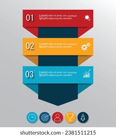 Infographic Vector abstract design web banner template.Modern banner.