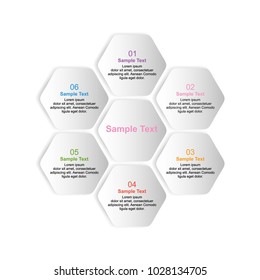 infographic vector art 3d hexagon