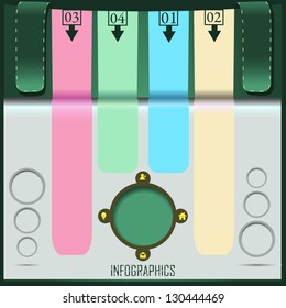 info-graphic vector background with arrows and creative icons