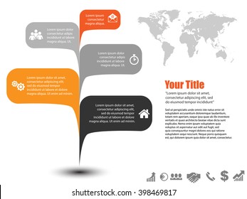 Infographic vector banner speach bubbles with icons and place for text eps10