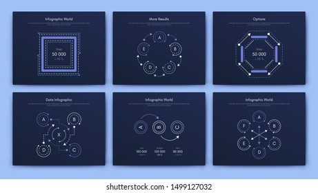 Infographic vector brochure elements for business illustration in modern style. Set infographics for web