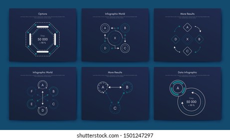 Infographic vector brochure elements for business illustration in modern style. Set infographics for web
