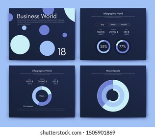Infographic vector brochure elements for business illustration in modern style. Set infographics for web