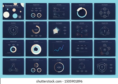 Infographic vector brochure elements for business illustration in modern style. Set infographics for web