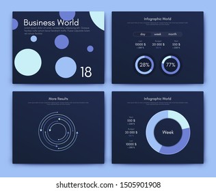 Infographic vector brochure elements for business illustration in modern style. Set infographics for web