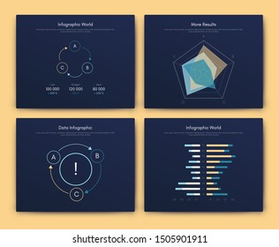 Infographic vector brochure elements for business illustration in modern style. Set infographics for web