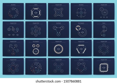 Infographic vector brochure elements for business illustration in modern style. Set infographics for web