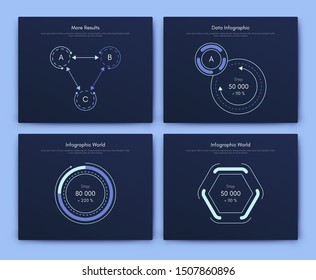 Infographic vector brochure elements for business illustration in modern style. Set infographics for web