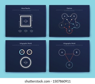 Infographic vector brochure elements for business illustration in modern style. Set infographics for web