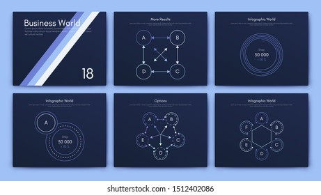 Infographic vector brochure elements for business illustration in modern style. Set infographics for web