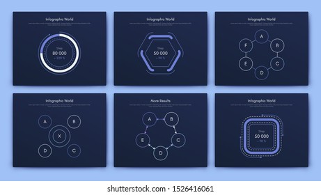 Infographic vector brochure elements for business illustration in modern style. Set infographics for web