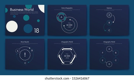 Infographic vector brochure elements for business illustration in modern style. Set infographics for web