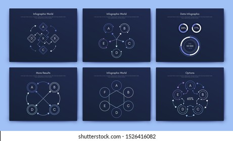 Infographic vector brochure elements for business illustration in modern style. Set infographics for web