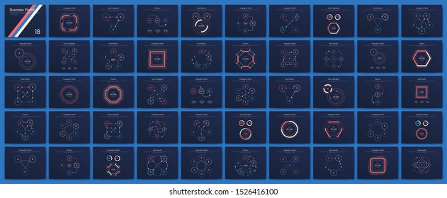 Infographic vector brochure elements for business illustration in modern style. Set infographics for web
