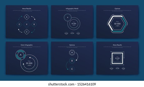 Infographic vector brochure elements for business illustration in modern style. Set infographics for web