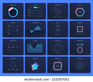 Infographic vector brochure elements for business illustration in modern style. Set infographics for web