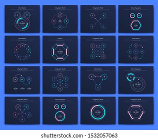 Infographic vector brochure elements for business illustration in modern style. Set infographics for web