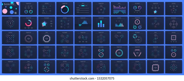 Infographic vector brochure elements for business illustration in modern style. Set infographics for web