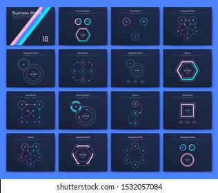 Infographic vector brochure elements for business illustration in modern style. Set infographics for web