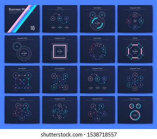 Infographic vector brochure elements for business illustration in modern style. Set infographics for web