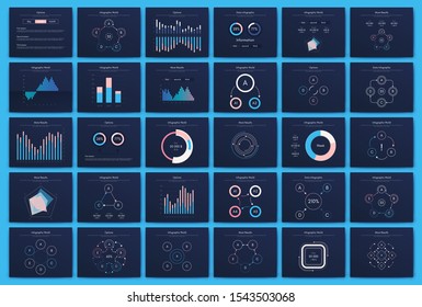 Infographic vector brochure elements for business illustration in modern style. Set infographics for web