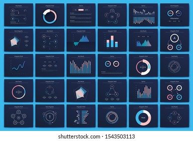 Infographic vector brochure elements for business illustration in modern style. Set infographics for web