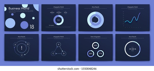 Infographic vector brochure elements for business illustration in modern style. Set infographics for web