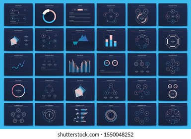 Infographic vector brochure elements for business illustration in modern style. Set infographics for web