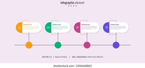 Infographic vector brochure elements for business illustration in modern style.
