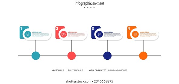 Infographic vector brochure elements for business illustration in modern style.
