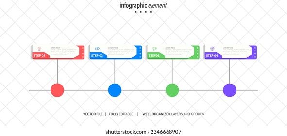 Infographic vector brochure elements for business illustration in modern style.
