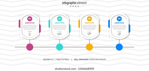 Infographic vector brochure elements for business illustration in modern style.
