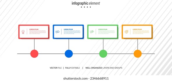Infographic vector brochure elements for business illustration in modern style.
