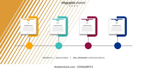 Infographic vector brochure elements for business illustration in modern style.
