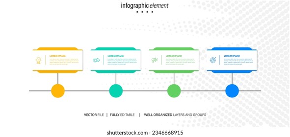 Infographic vector brochure elements for business illustration in modern style.

