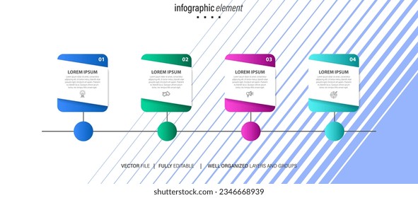Infographic vector brochure elements for business illustration in modern style.
