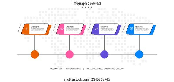 Infographic vector brochure elements for business illustration in modern style.
