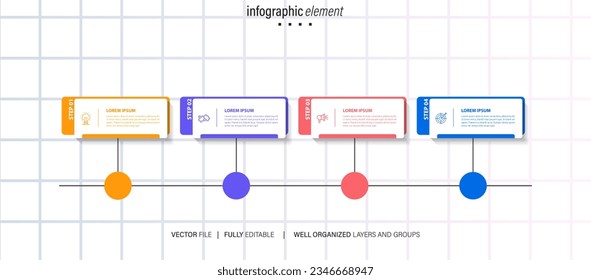 Infographic vector brochure elements for business illustration in modern style.
