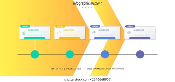 Infographic vector brochure elements for business illustration in modern style.
