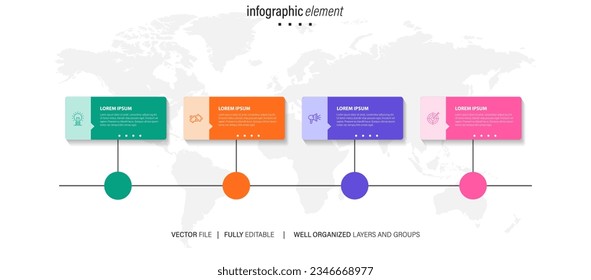 Infographic vector brochure elements for business illustration in modern style.
