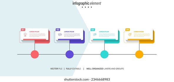 Infographic vector brochure elements for business illustration in modern style.
