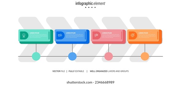 Infographic vector brochure elements for business illustration in modern style.
