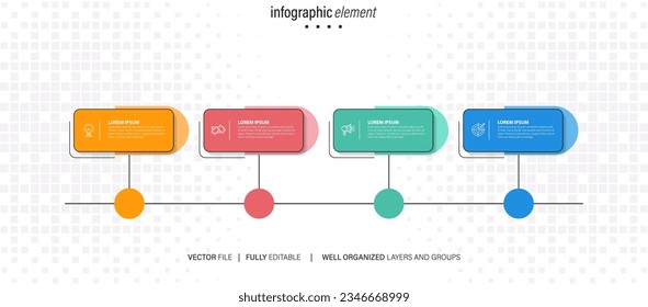 Elementos de folletos de vectores de infografía para la ilustración empresarial de estilo moderno.
