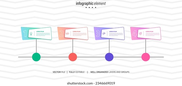 Infografische Vektorbroschürenelemente für Business Illustrationen im modernen Stil.
