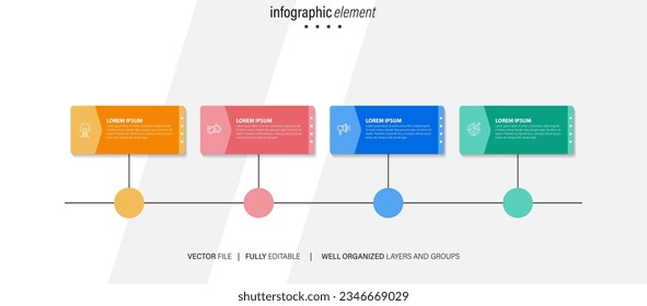 Infographic vector brochure elements for business illustration in modern style.
