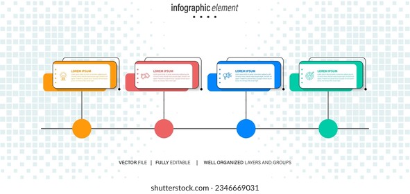 Infographic vector brochure elements for business illustration in modern style.
