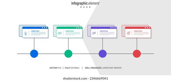 Infographic vector brochure elements for business illustration in modern style.
