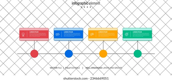 Infographic vector brochure elements for business illustration in modern style.
