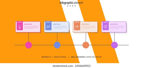 Infographic vector brochure elements for business illustration in modern style.
