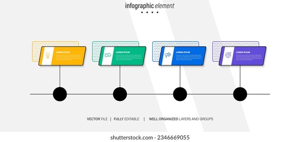 Infographic vector brochure elements for business illustration in modern style.
